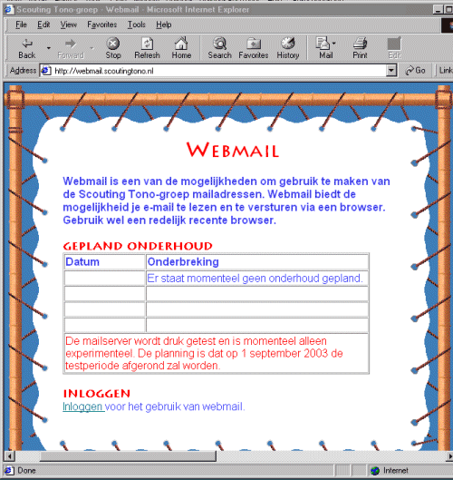 Eventueel is deze pagina als bookmark op te slaan.