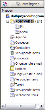 Het overzicht van mappen